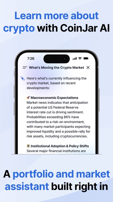 CoinJar: Buy Bitcoin & Crypto iPhone screenshot 3 - Finance app