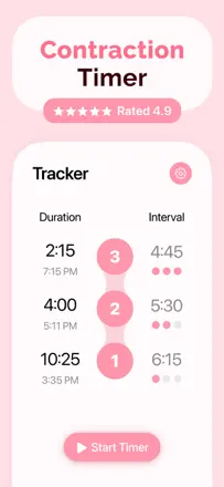 Contraction Timer ＆ Tracker: Screenshot 1 von 7