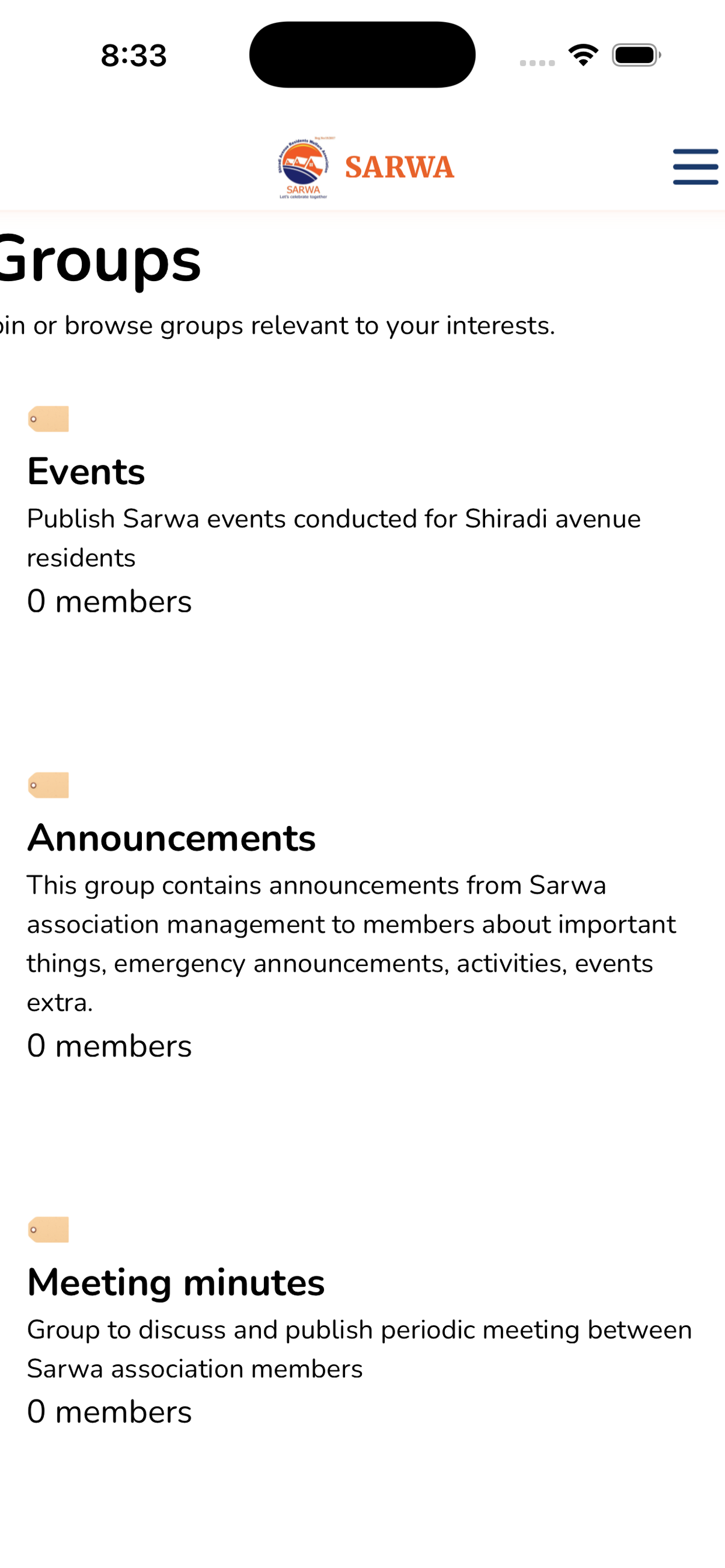 Sarwa - Residents Association