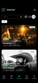 GoLive Ticketing screenshot