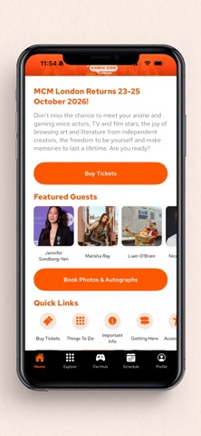 MCM Comic Con 2026 app screenshot