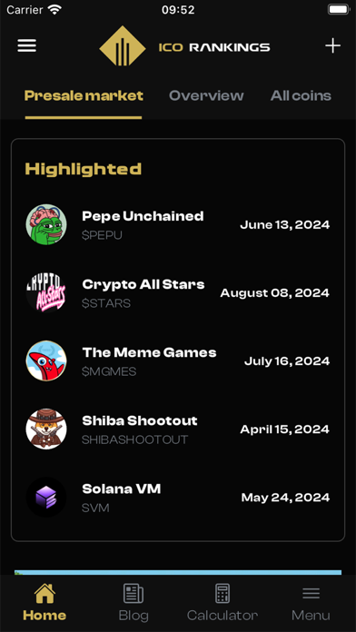 Ico Rankings Screenshot