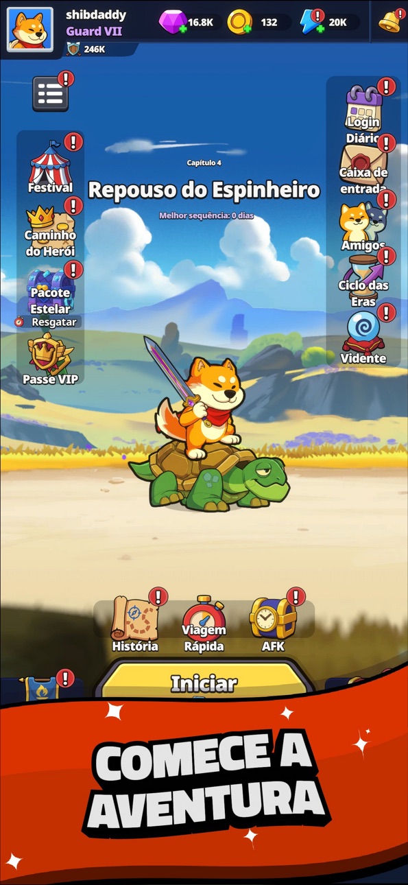 Shiba Story Go! Idle RPG Game iOS Mod IPA screenshot 2 - iOS game interface