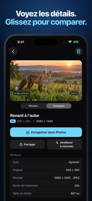 Améliorer Photo: IA Upscaler screenshot 5 of 7