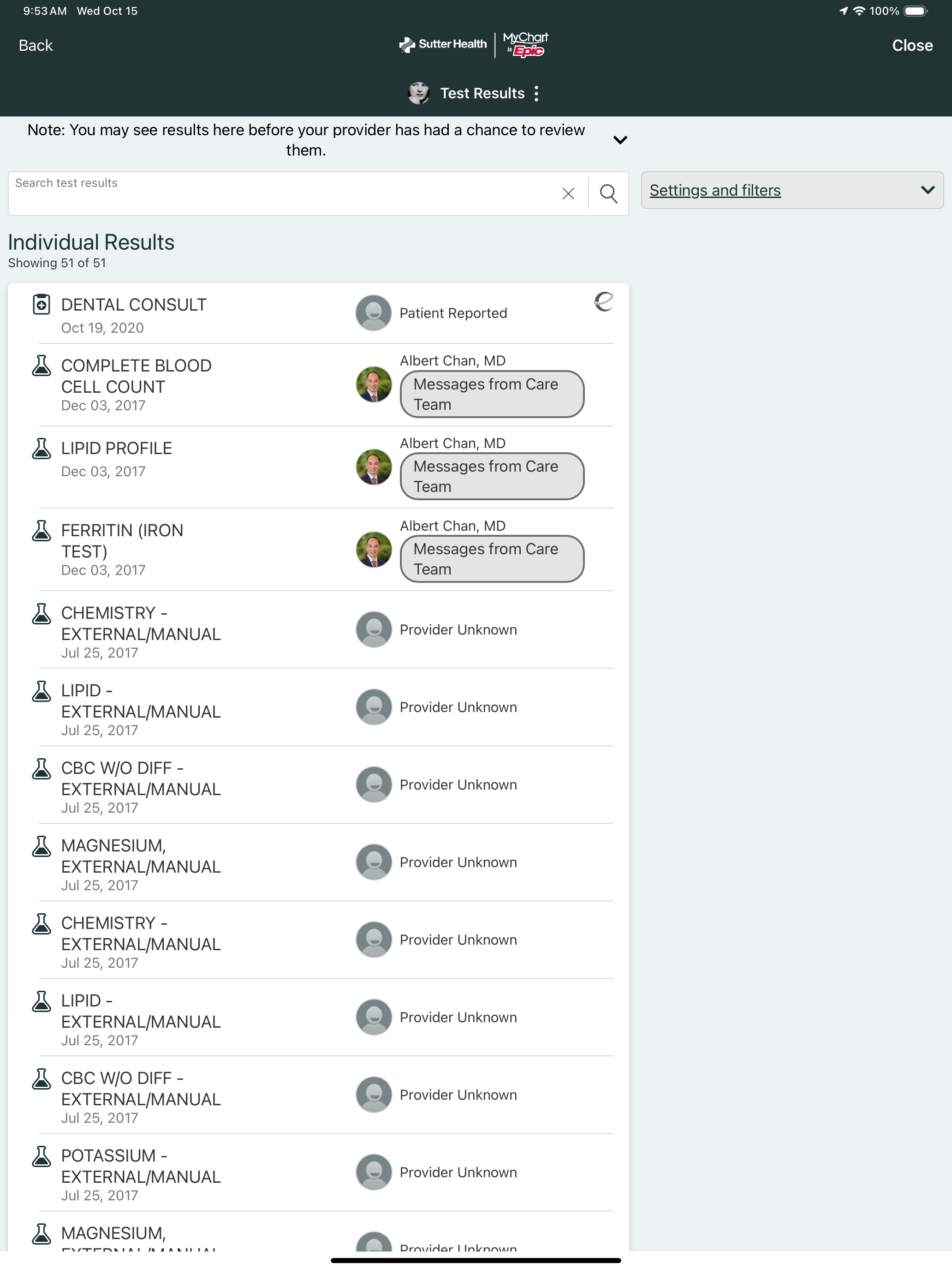 Sutter Health My Health Online