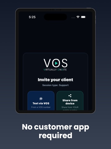 VOS: Remote Visual Support iPad screenshot
