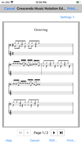 Crescendo Music screenshot