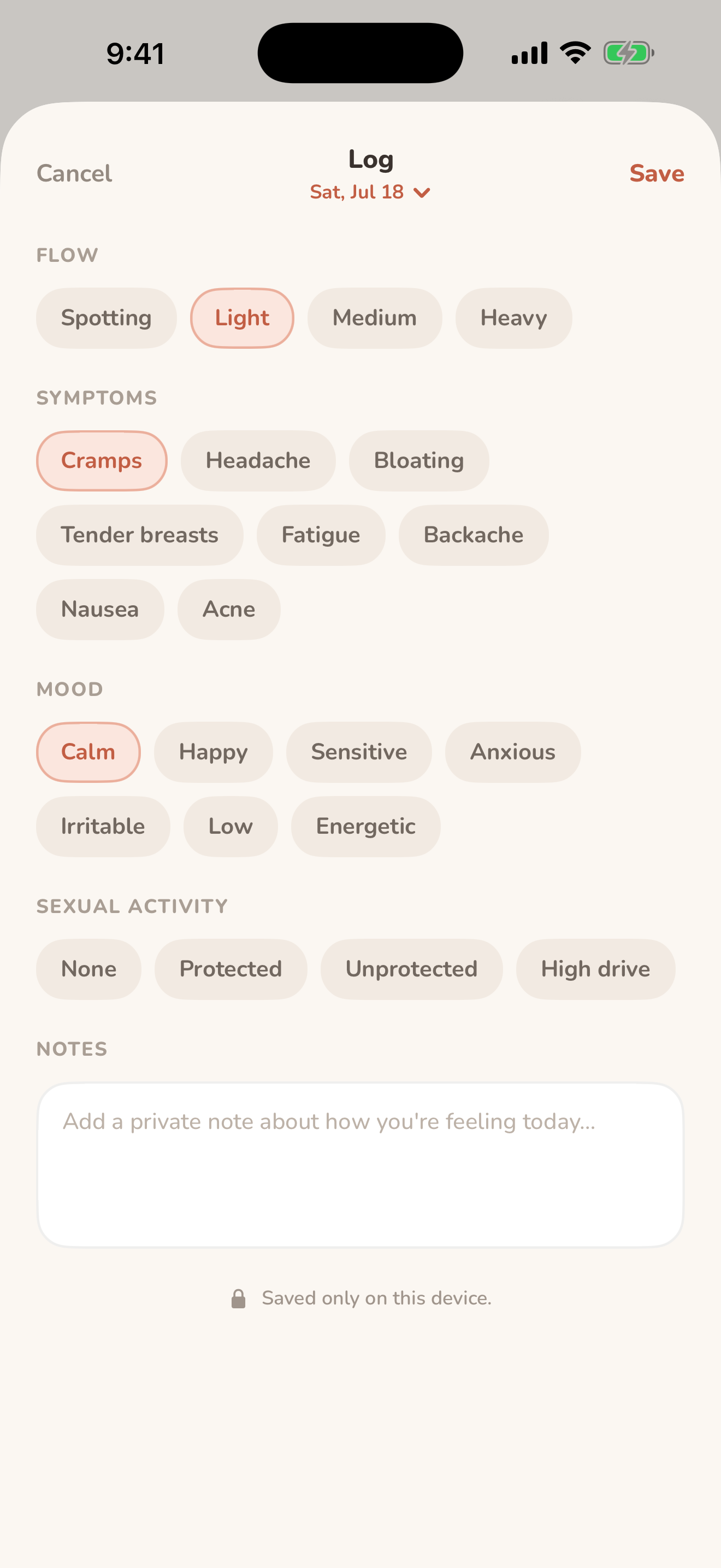Aria Cycle & Pregnancy screenshot 3