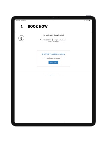 Keys Shuttle Express iPad screenshot