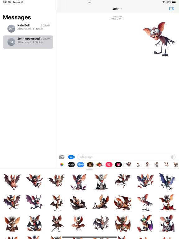 Screenshot #4 pour Goofy Bat Stickers