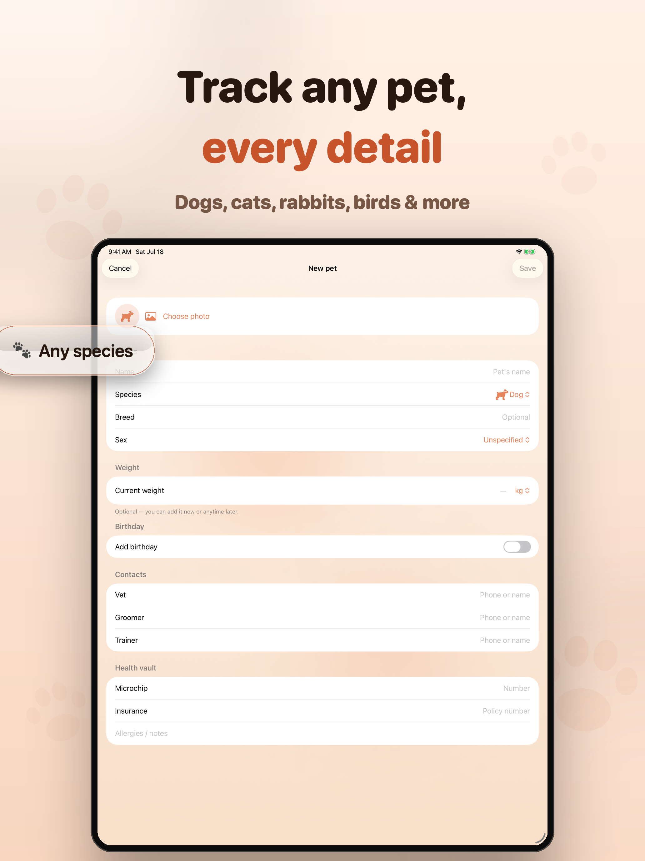 PawNook: Pet Health Tracker screenshot 11