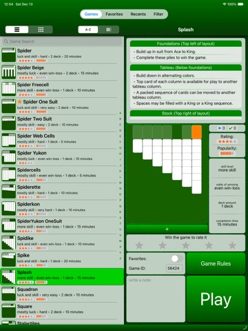 700 Solitaire Games Collection iPad screenshot