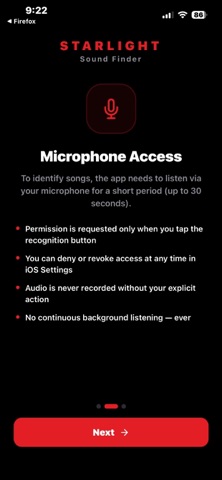 Starlight Sound Finder iPhone screenshot