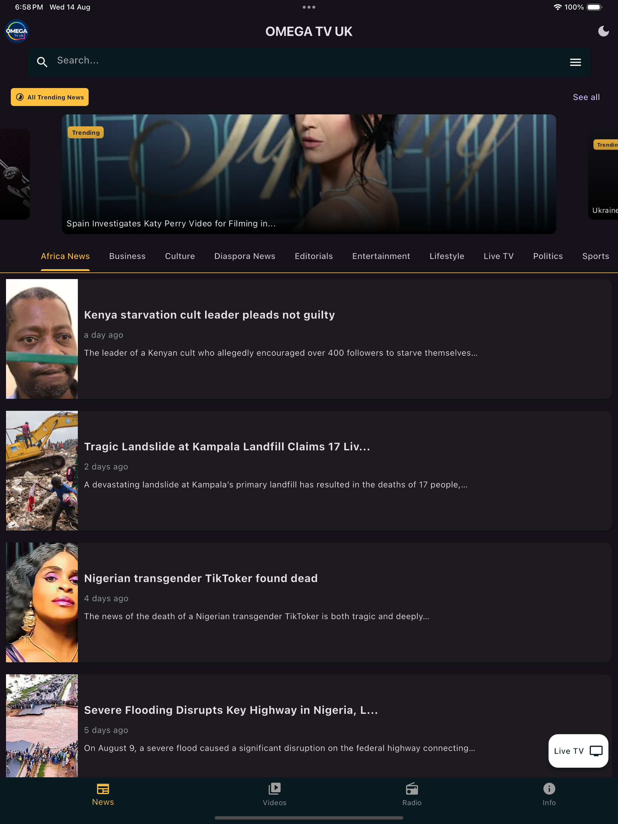 OMEGA TV UK