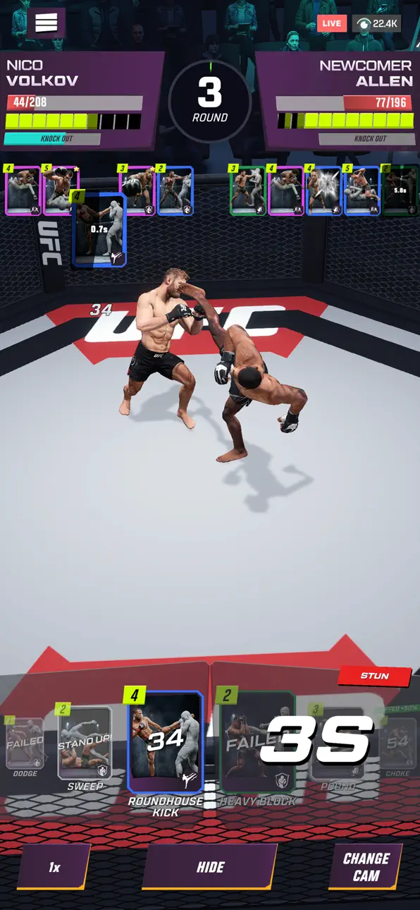 UFC: KO! iOS Mod IPA screenshot 6 - iOS game interface