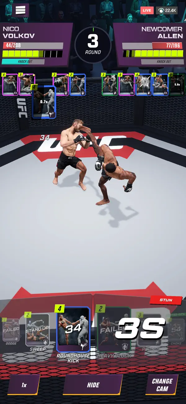 UFC: KO! iOS Mod IPA screenshot 6 - iOS game interface