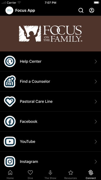 Focus on the Family App Screenshot