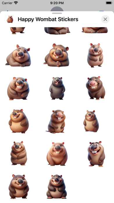 Screenshot #3 pour Happy Wombat Stickers