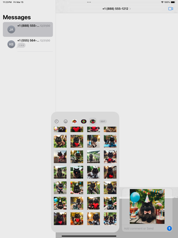 Screenshot #4 pour Black Cat Stickers packs