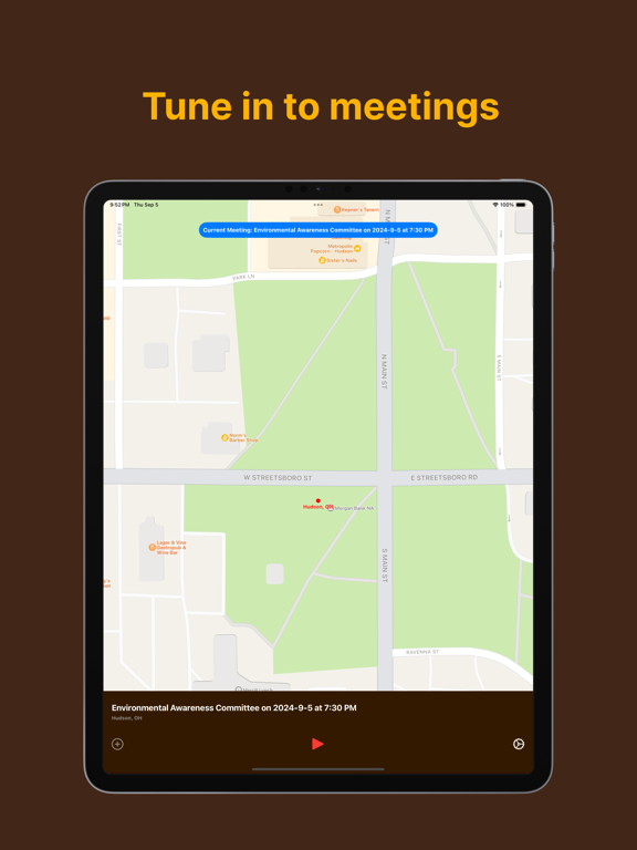 Townhall Map iPad screenshot 2 - News app