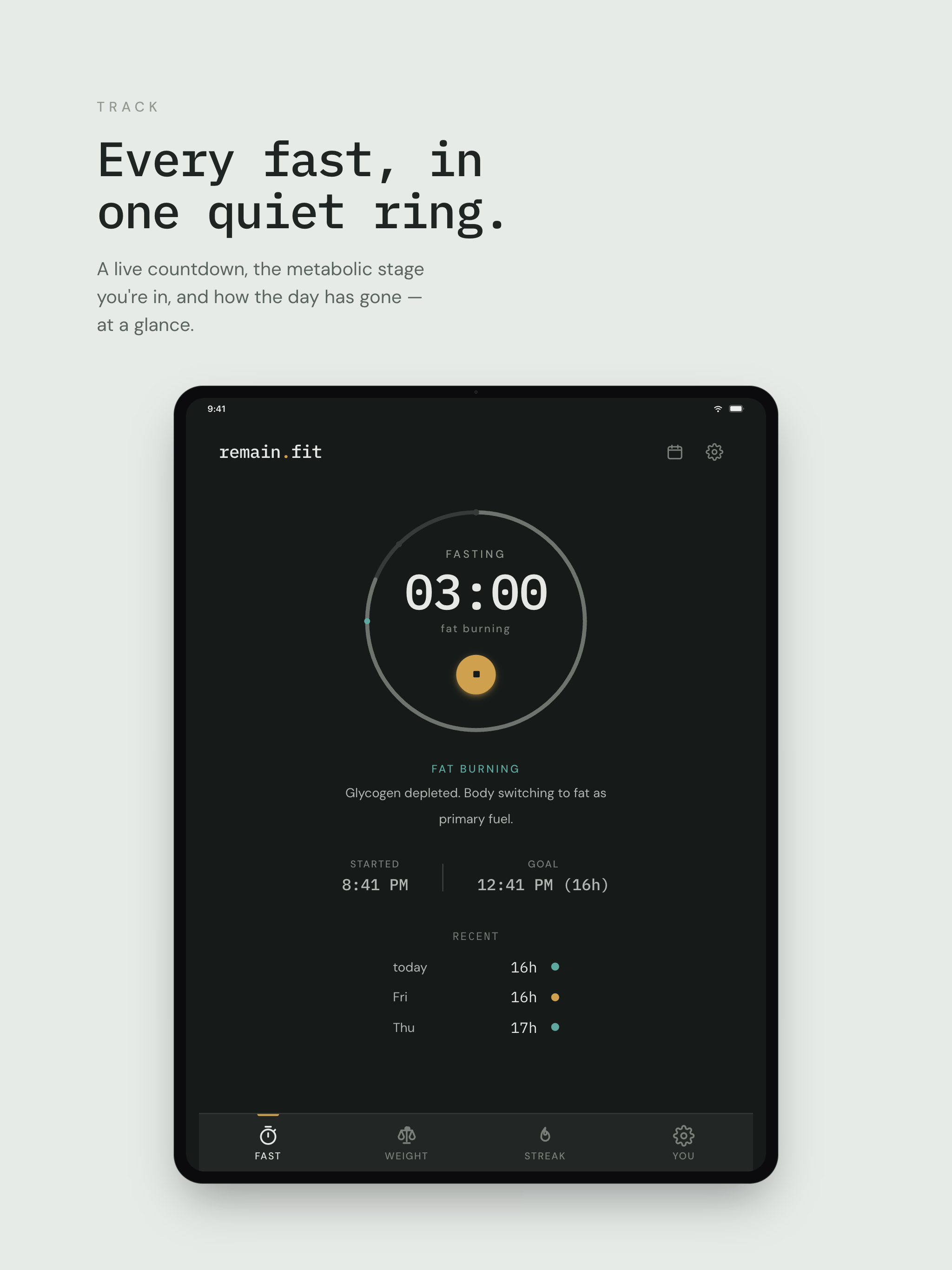 remain.fit: Fasting & More screenshot 9