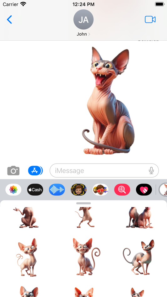 #5. Goofy Sphinx Cat Stickers (iOS) By: Paul Scott