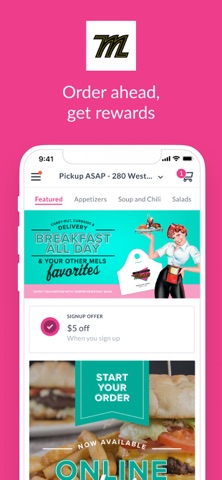 The Original Mels Rewards app screenshot