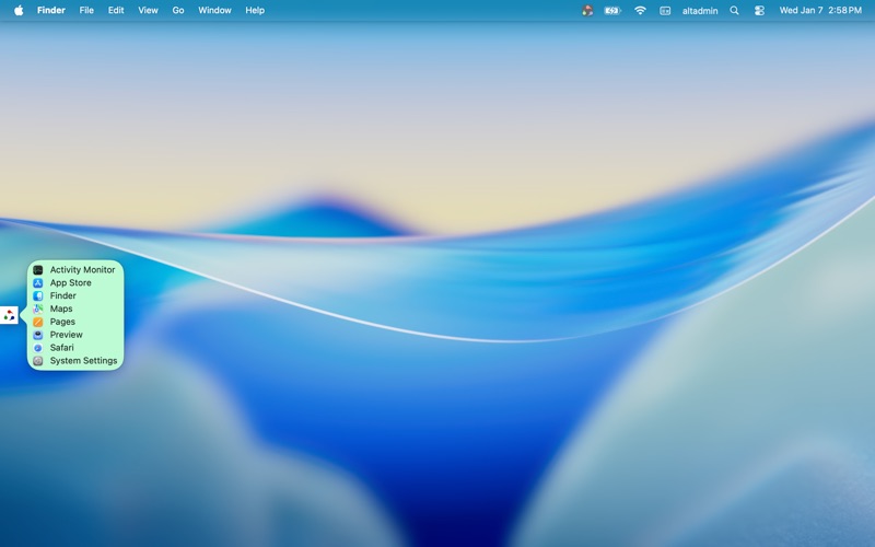 RunningAppList screenshot