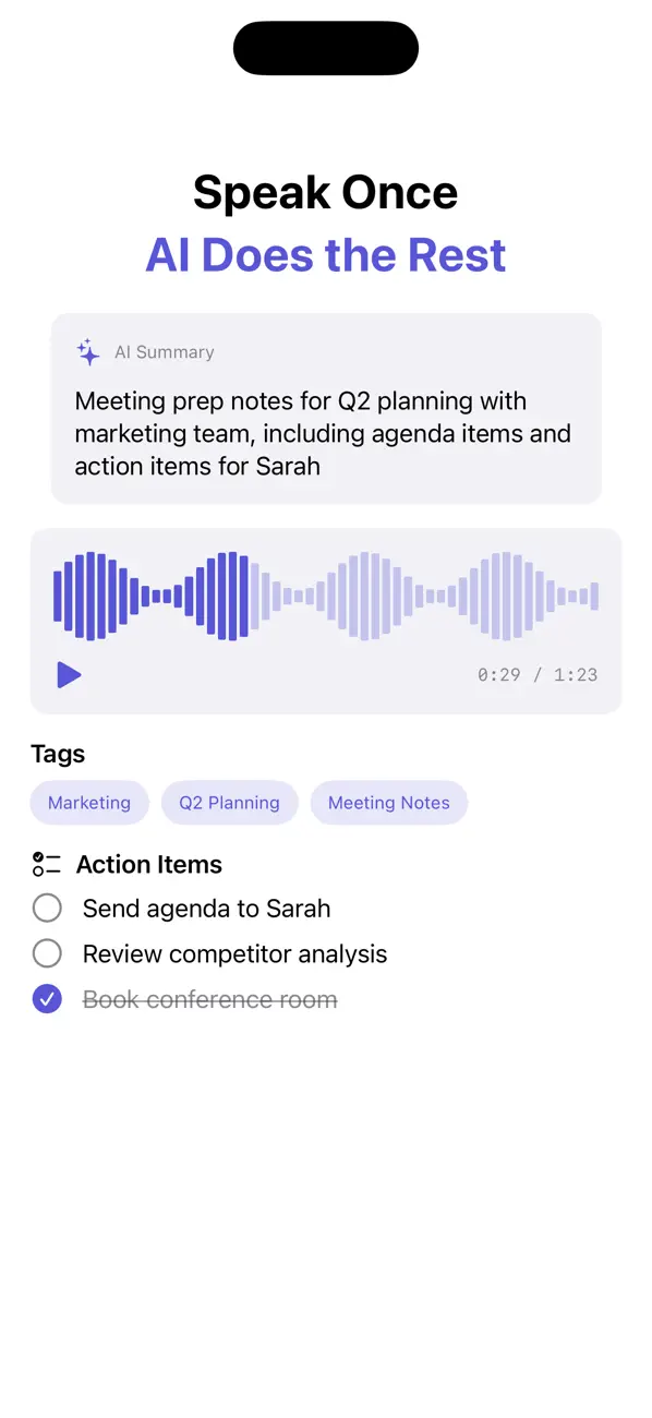 Screenshot #3 pour Aside - Voice Notes AI