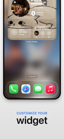 B-day Widget iPhone screenshot