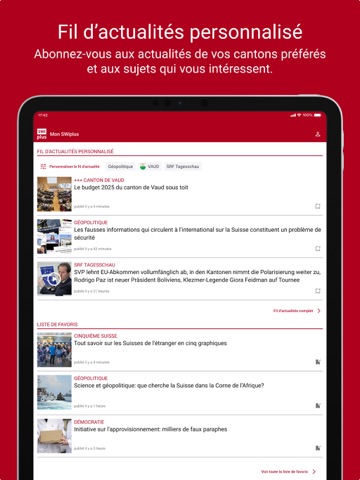 SWIplus de Swissinfo iPad screenshot 3