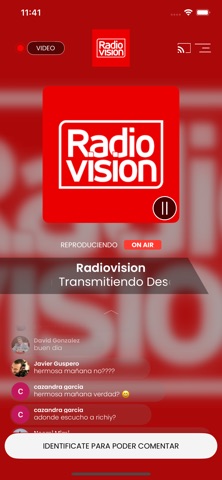 Radiovision FM 99.5 app screenshot