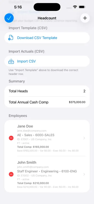 Head Count Manager screenshot 2