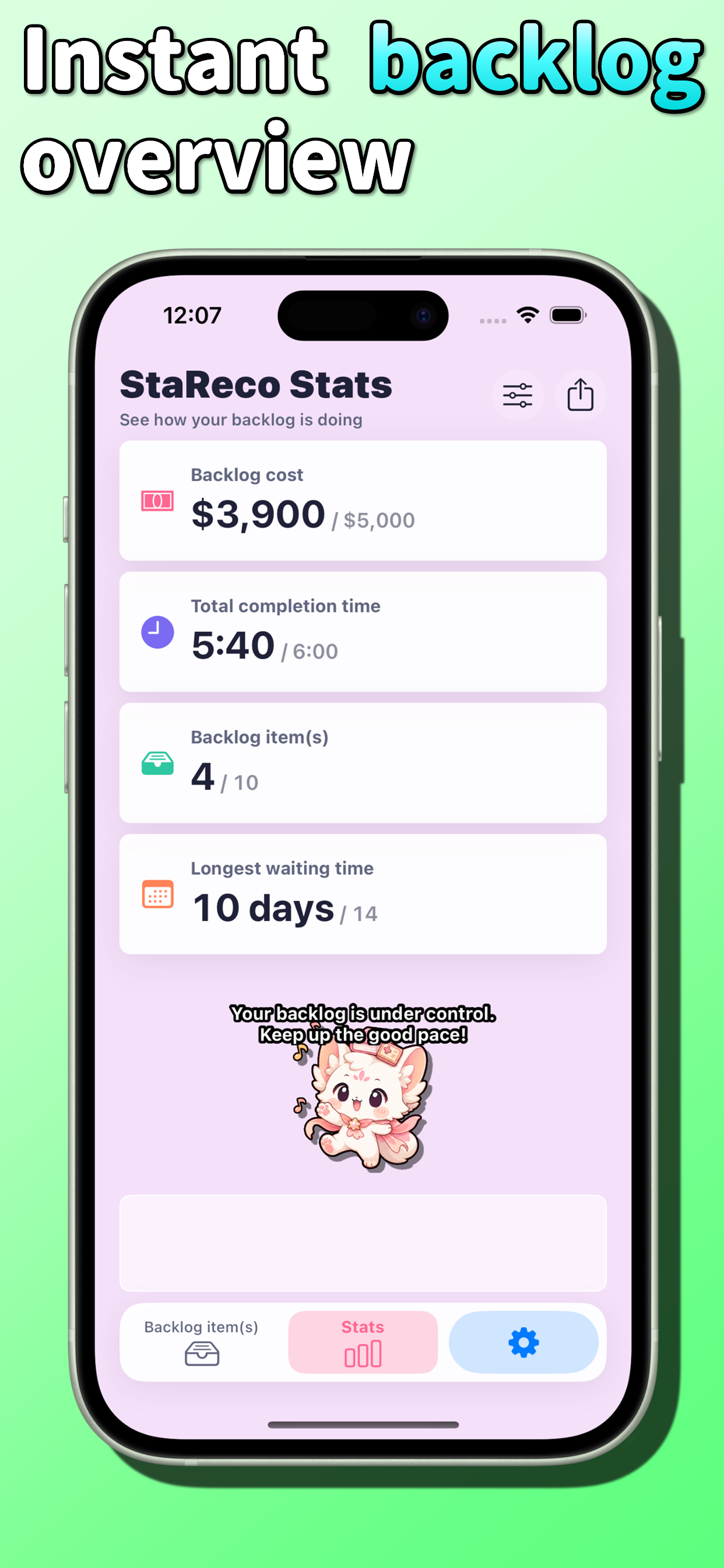 StaReco -  Grow backlog screenshot 2