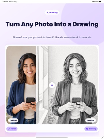 Picture To Drawing iPad screenshot