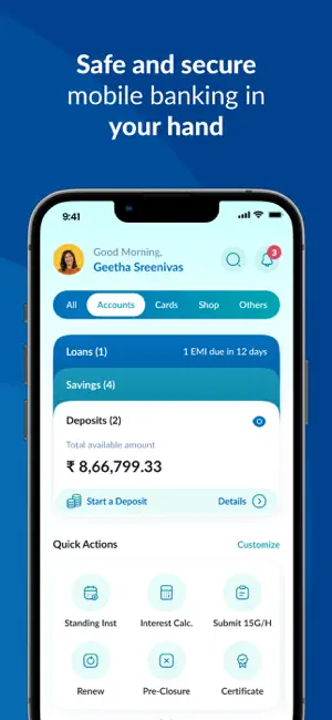 IOB Connect-Mobile Banking App screenshot 1