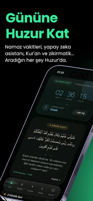 Huzur - Kuran & Ezan Vakitleri screenshot 1