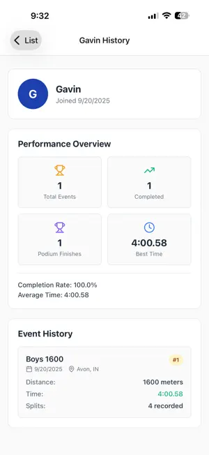 PBKeeper: Track & XC Timer screenshot 2