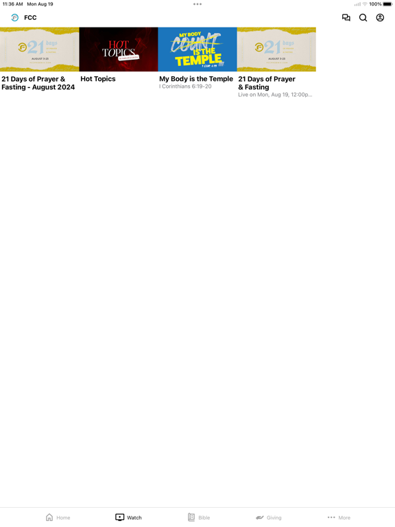 Faith Christian Center, AZ iPad screenshot 2 - Education app