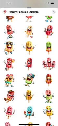 Happy Popsicle Stickers screenshot