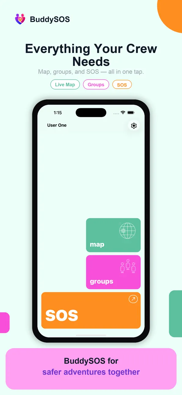 Screenshot #3 pour BuddySOS: Group Safety & GPS