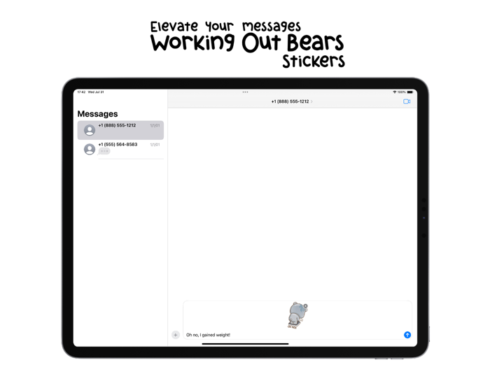 Workout Bear Stickers