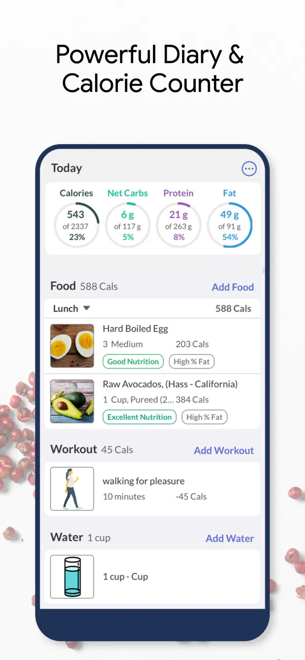Screenshot #1 pour Aspire: Calorie Counter & Diet