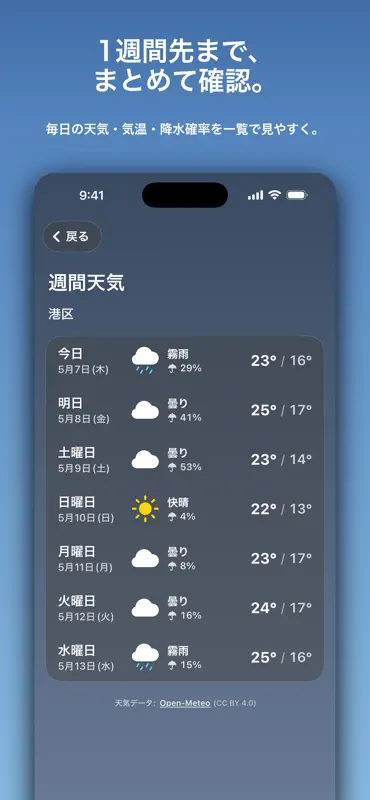 今日の天気は screenshot 3 of 3