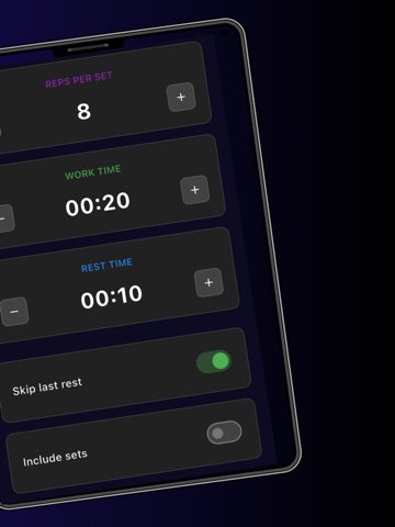 Workout Timer - BestWorkout iPad screenshot