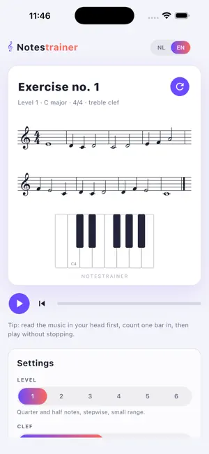 Notestrainer screenshot 1
