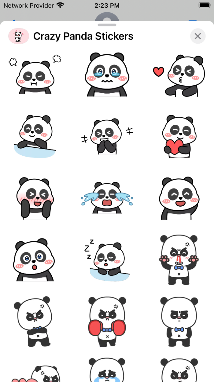 Crazy Panda Sticker- WASticker