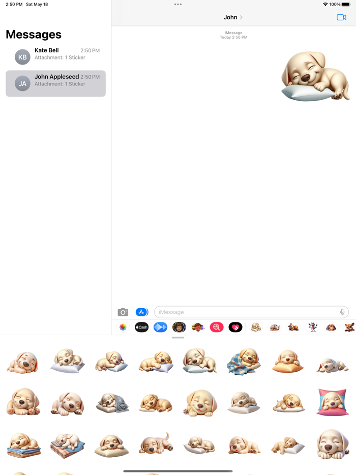 Sleeping Labrador Stickers