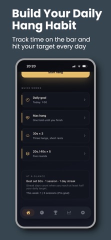 Hang Tracker: Dead Hang Timer Screenshot 4 of 7