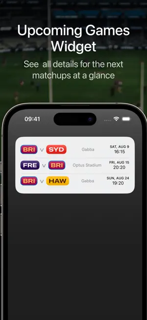 Footy Schedule: AFL Widgets screenshot 3